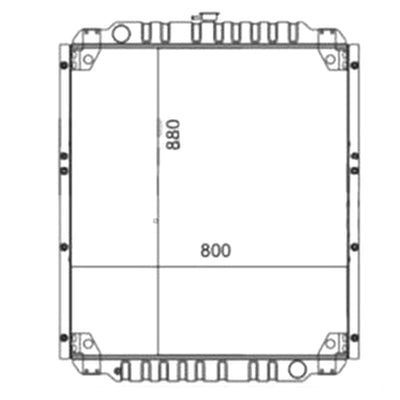 Water Tank Radiator 1945561 1355769 for Caterpillar CAT Excavator E318B E315B E317B - Buymachineryparts