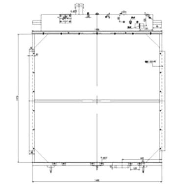 Water Tank Radiator 195-03-61251 for Komatsu D375A-5 Bulldozer