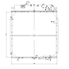 Water Tank Radiator 195-03-61251 for Komatsu D375A-5 Bulldozer