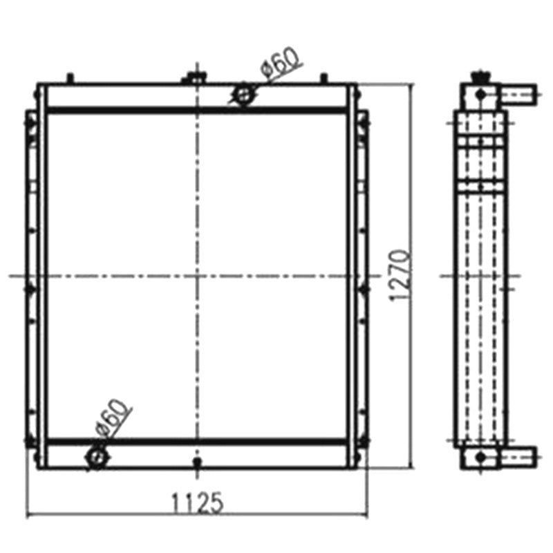 Water Tank Radiator 202-00075E 202-00075B 202-00075C for Doosan Excavator S500LC-V S470LC-V S420LC-V