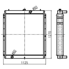 Water Tank Radiator 202-00075E 202-00075B 202-00075C for Doosan Excavator S500LC-V S470LC-V S420LC-V