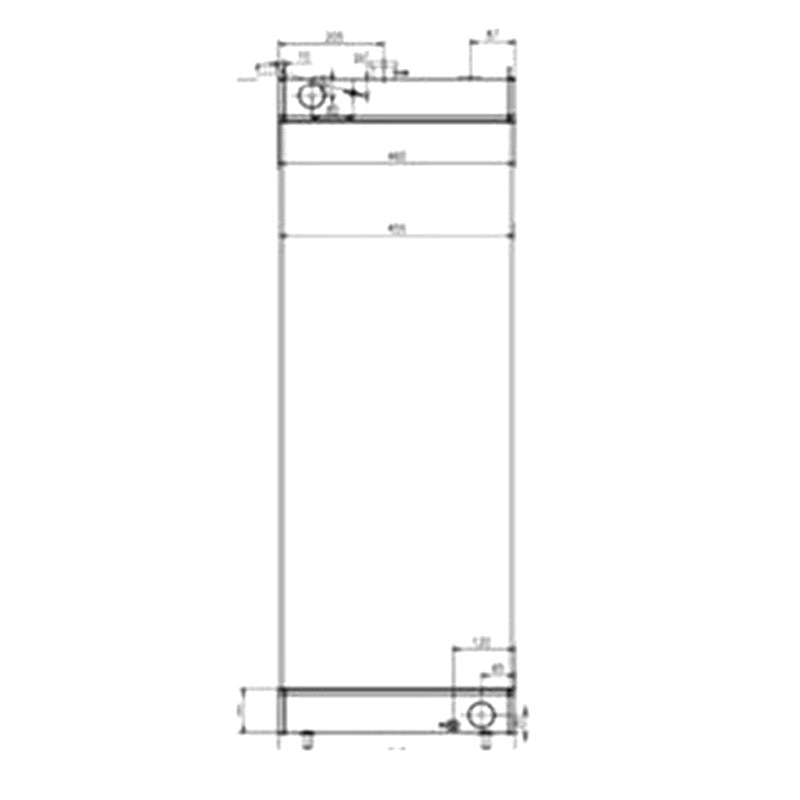 Water Tank Radiator 206-03-35161 for Komatsu Excavator PC240-10 PC290-10