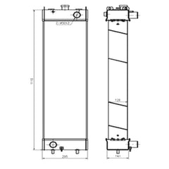 Water Tank Radiator 20Y-03-46120 20Y-03-46110 for Komatsu Excavator PC200-8M0