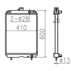 Water Tank Radiator 210-1295 2478437 for Caterpillar CAT Excavator E304 E304CR