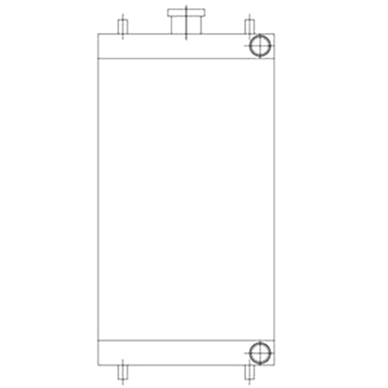 Water Tank Radiator 22L-03-21111 for Komatsu PC14MR-2 PC14MR-3 PC16MR-2 PC16MR-3 PC18MR-2 PC18MR-3 PC27MR-2 PC27MR-3