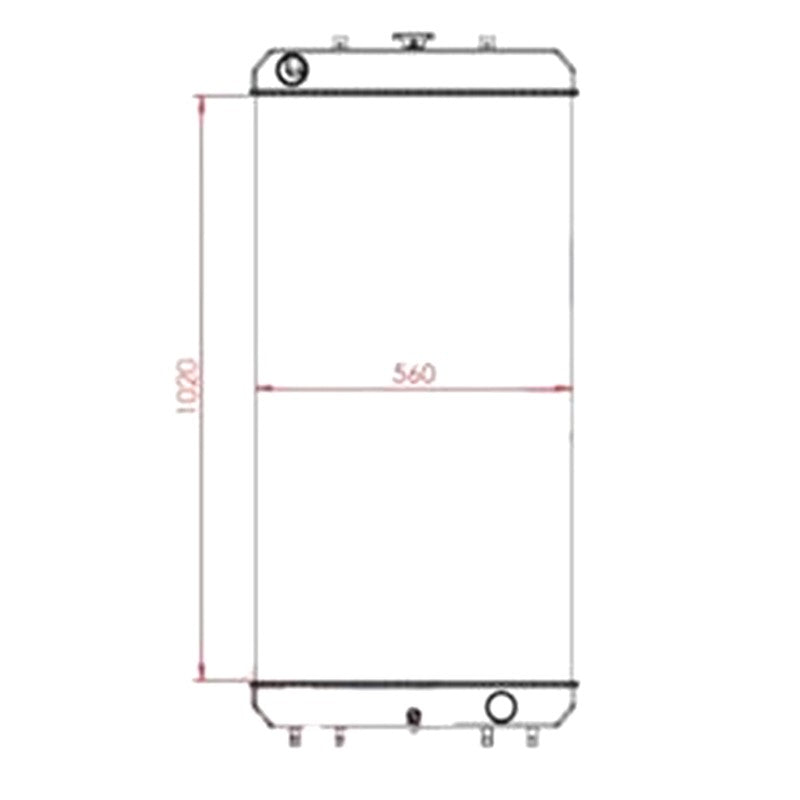 Water Tank Radiator 263G2-12202 for Hitachi Wheel Loader ZW220