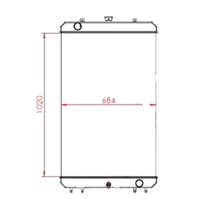 Water Tank Radiator 263H2-12502 for Hitachi Wheel Loader ZW250-3