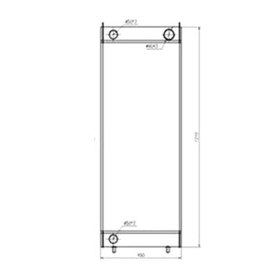 Water Tank Radiator 263J2-17001 for Hitachi Wheel Loader ZW310