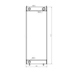 Water Tank Radiator 263J2-17001 for Hitachi Wheel Loader ZW310