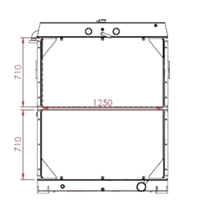 Water Tank Radiator 4181348 for Hitachi Excavator EX1800