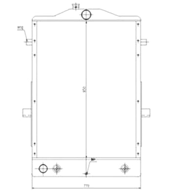 Water Tank Radiator 419-03-21331 for Komatsu WA300-3A WA320-3 Wheel Loader