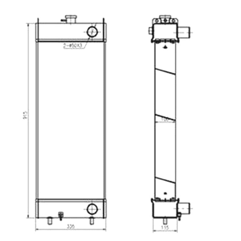 Water Tank Radiator 419-03-31102 for Komatsu Wheel Loader WA320-5