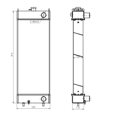 Water Tank Radiator 419-03-31102 for Komatsu Wheel Loader WA320-5