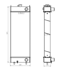 Water Tank Radiator 419-03-31102 for Komatsu Wheel Loader WA320-5