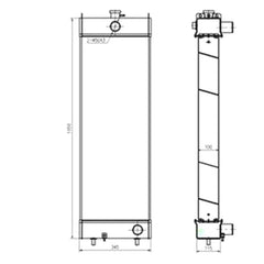 Water Tank Radiator 419-03-49110 for Komatsu Wheel Loader WA320-6