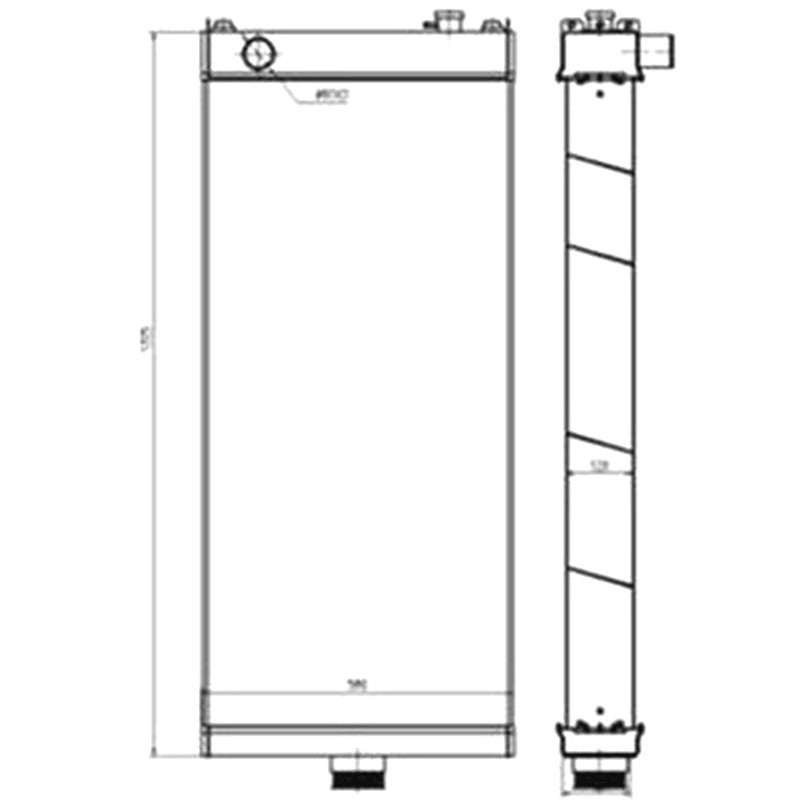 Water Tank Radiator 425-03-42210 for Komatsu Wheel Loader WA500-7