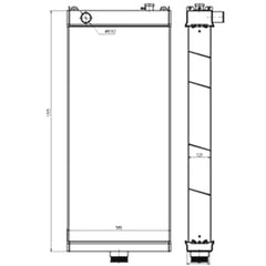 Water Tank Radiator 425-03-42210 for Komatsu Wheel Loader WA500-7