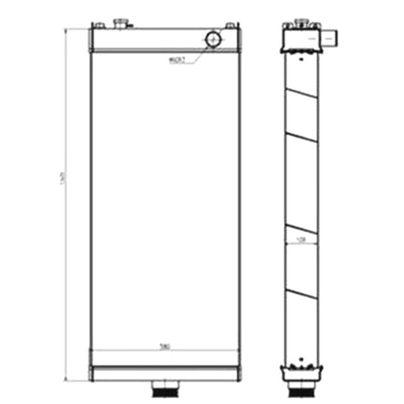 Water Tank Radiator 425-03-42220 for Komatsu Wheel Loader WA500-7