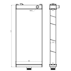 Water Tank Radiator 425-03-42220 for Komatsu Wheel Loader WA500-7