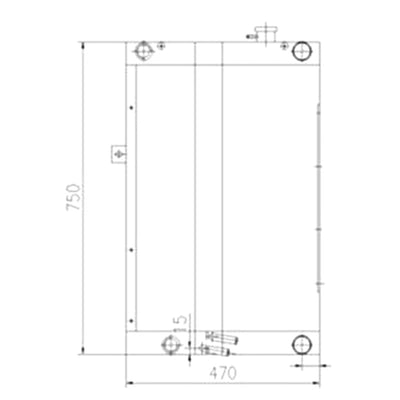 Water Tank Radiator 42N-03-11872 for Komatsu WB93R-5E0 WA97R-5E0 Loader