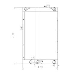 Water Tank Radiator 42N-03-11872 for Komatsu WB93R-5E0 WA97R-5E0 Loader