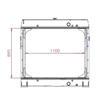 Water Tank Radiator 4350764 for Hitachi Excavator EX550-5 EX600-5