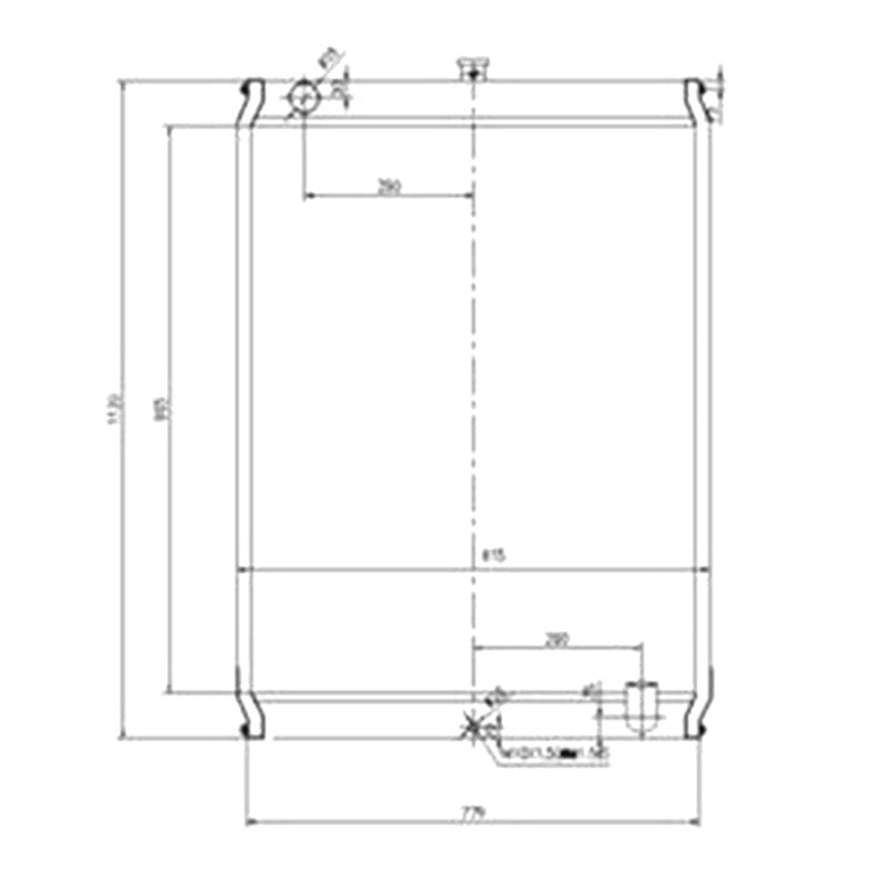 Water Tank Radiator 4377396 for Hitachi Excavator EX450H-5 EX400-3 EX400-5 EX450H-3