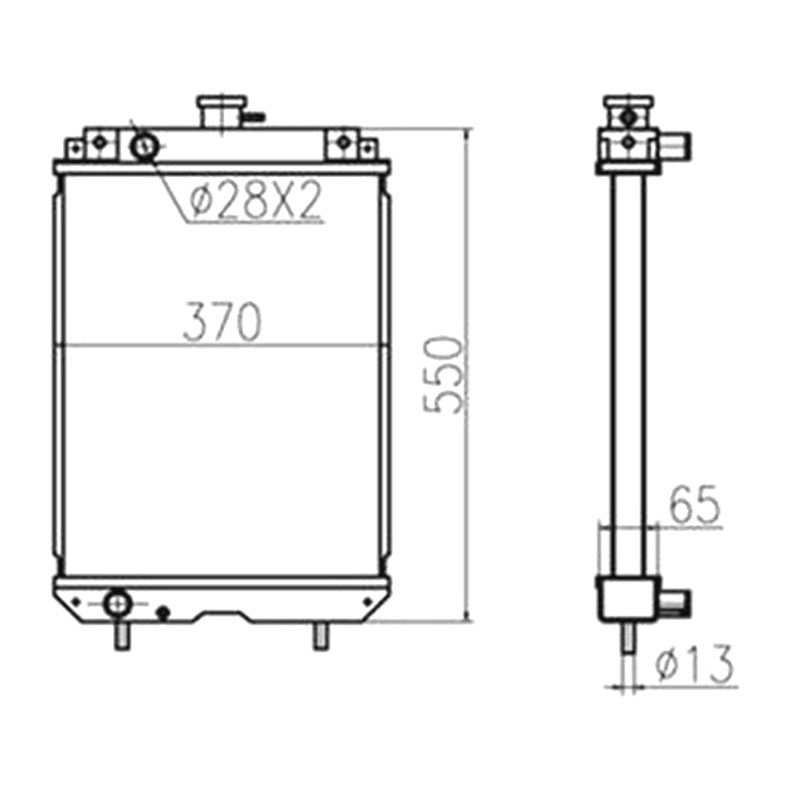 Water Tank Radiator 4429663 for Hitachi ZAX30UR Excavator