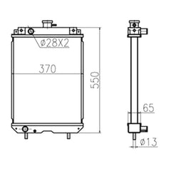 Water Tank Radiator 4429663 for Hitachi ZAX30UR Excavator