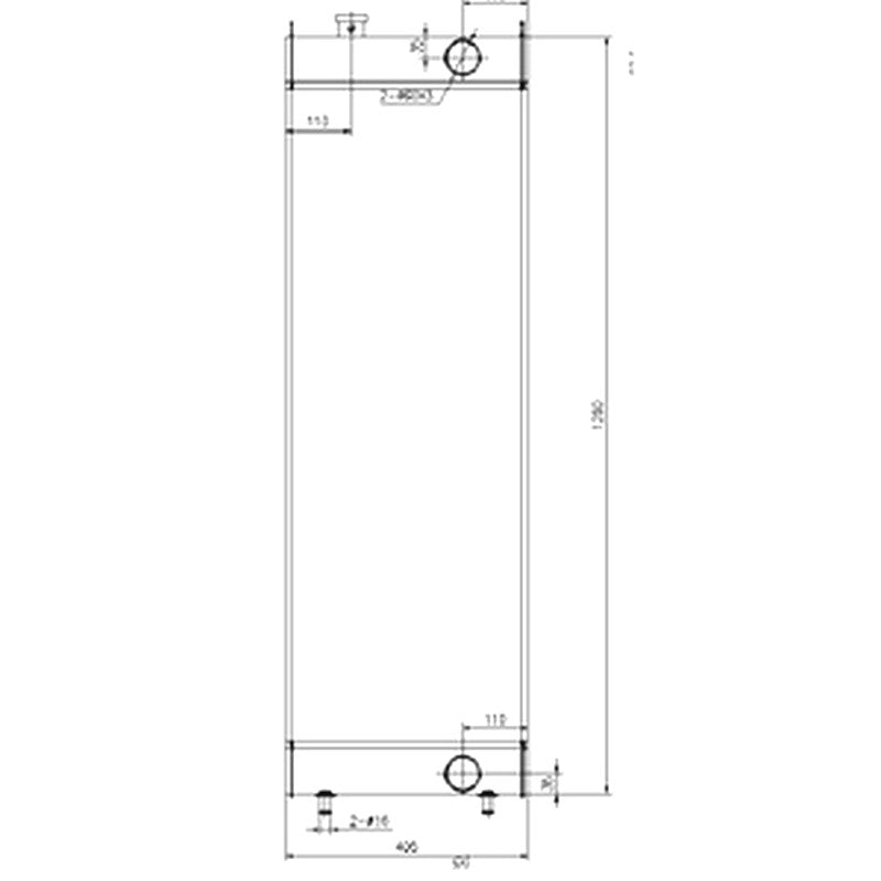 Water Tank Radiator 4654972 for John Deere Excavator 650DLC