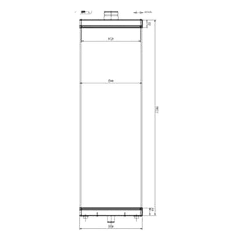 Water Tank Radiator 4682423 for Hitachi Excavator EX1200-6