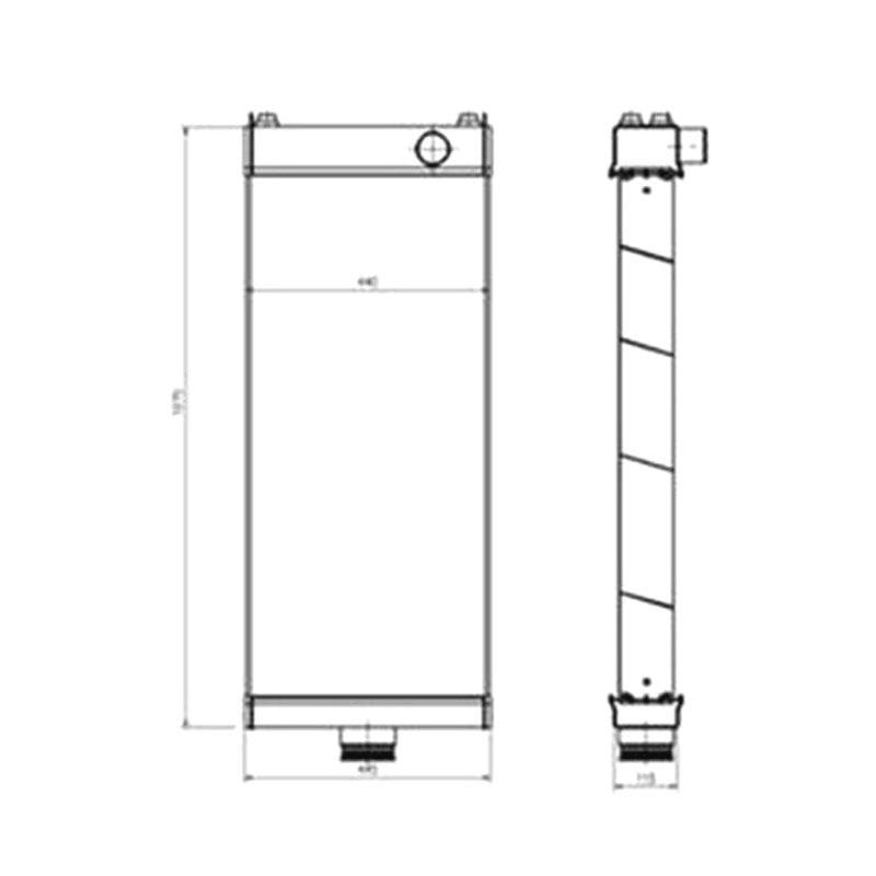 Water Tank Radiator 566-03-81111 for Komatsu HD325-7 Dump Truck