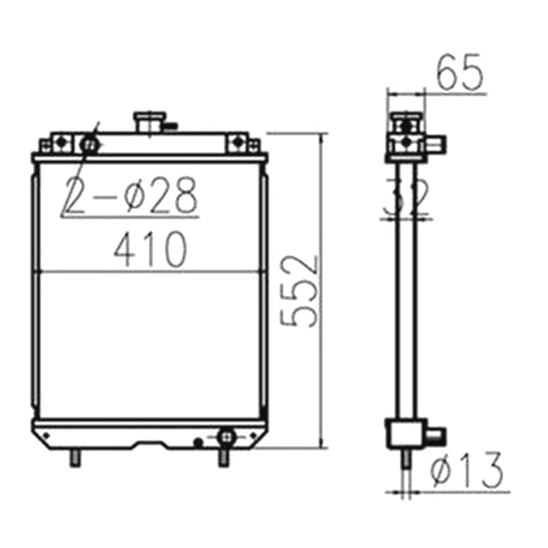 Water Tank Radiator 60432026000 for Caterpillar CAT Excavator MM30B