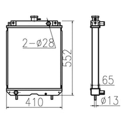 Water Tank Radiator 60512026000 for Caterpillar CAT Excavator MM45B