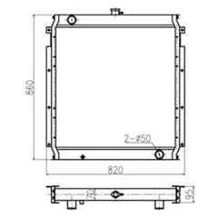 Water Tank Radiator 7Y2109 for Caterpillar CAT Excavator E320L E320N