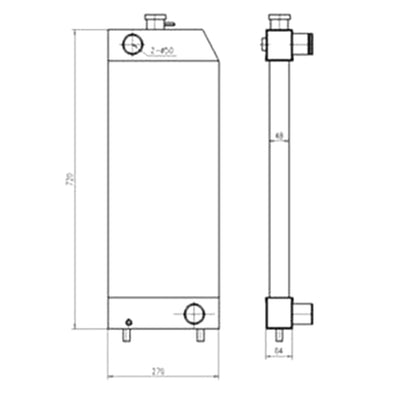 Water Tank Radiator for Caterpillar CAT Excavator E305.5D