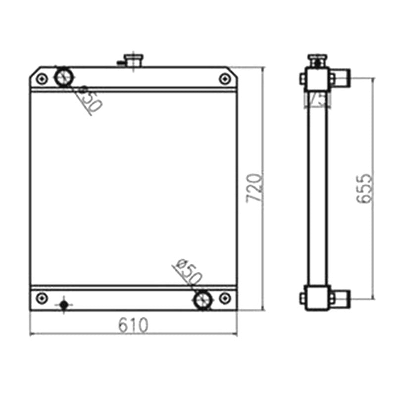 Water Tank Radiator for Caterpillar CAT Excavator E306D