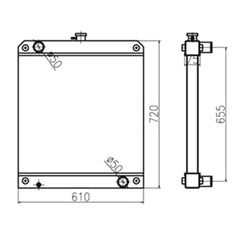 Water Tank Radiator for Caterpillar CAT Excavator E306D