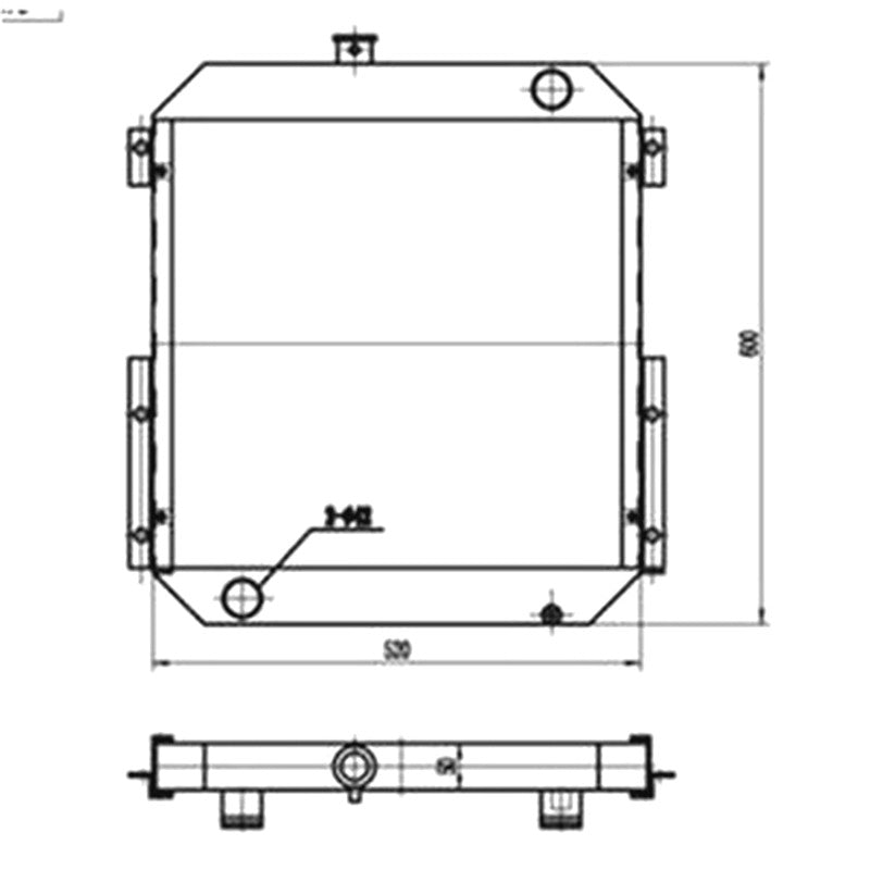 Water Tank Radiator for Caterpillar CAT Excavator E307