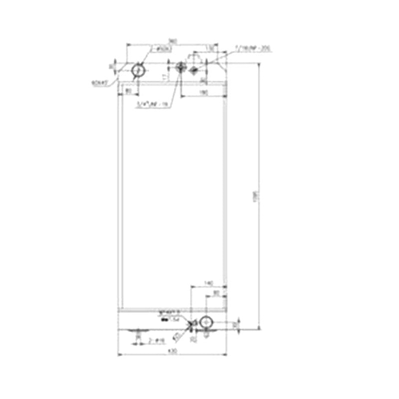 Water Tank Radiator for Caterpillar CAT Excavator E320D2