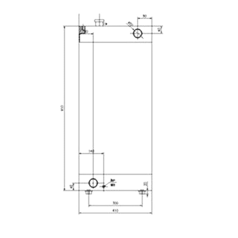 Water Tank Radiator for Doosan Excavator DX150