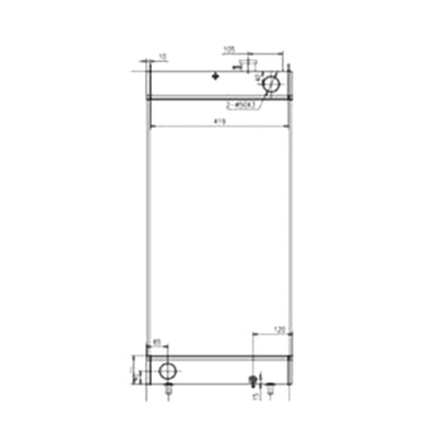 Water Tank Radiator for Doosan Excavator DX170W-5