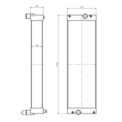 Water Tank Radiator for Hyundai Excavator R520-9