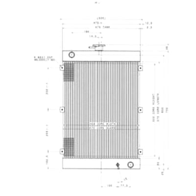 Water Tank Radiator for Hyundai Excavator R550-3