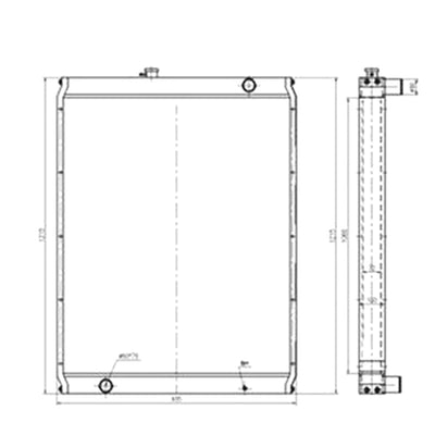 Water Tank Radiator for KATO Excavator HD1430