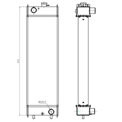 Water Tank Radiator for Kobelco Excavator SK140LC-8