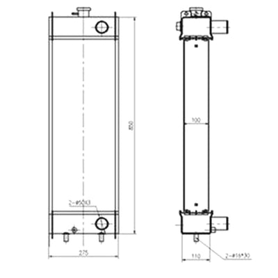 Water Tank Radiator for Komatsu Wheel Loader WR12-5