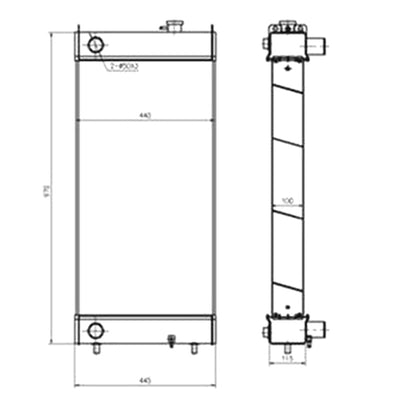 Water Tank Radiator for Sumitomo Excavator SH210A5 SH210-5