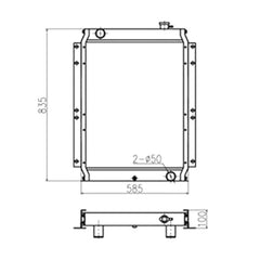 Water Tank Radiator for Sumitomo SH100 SH120 Excavator