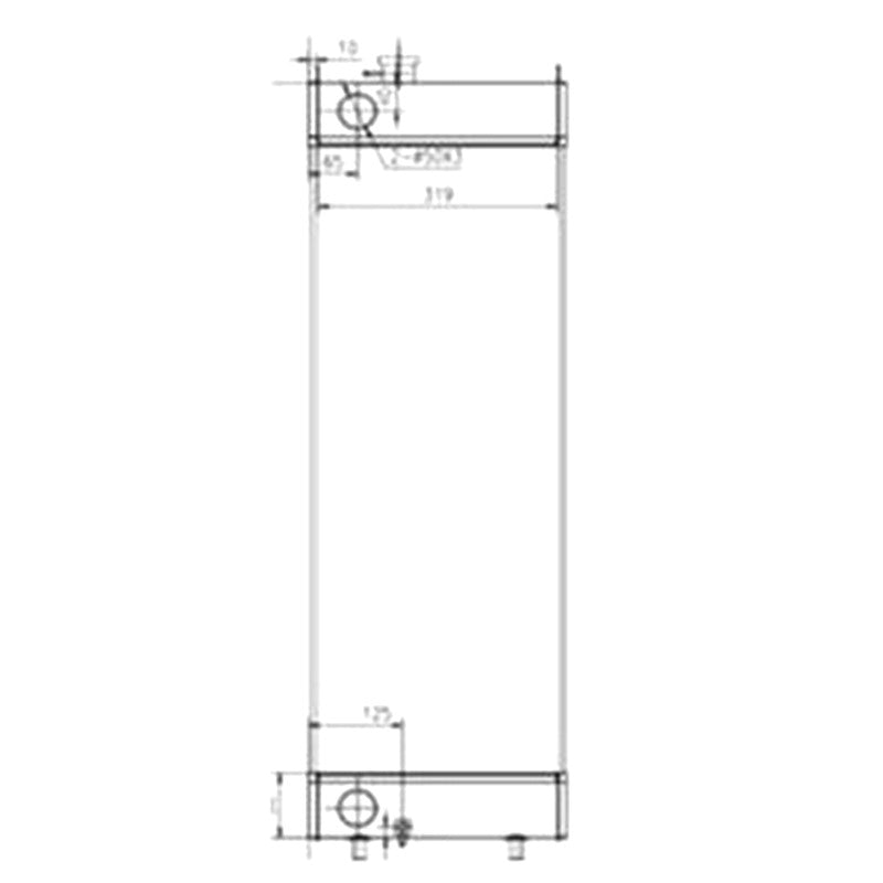 Water Tank Radiator K1008126 for Doosan Excavator DX225LC DX190W DX210W DX225NLC